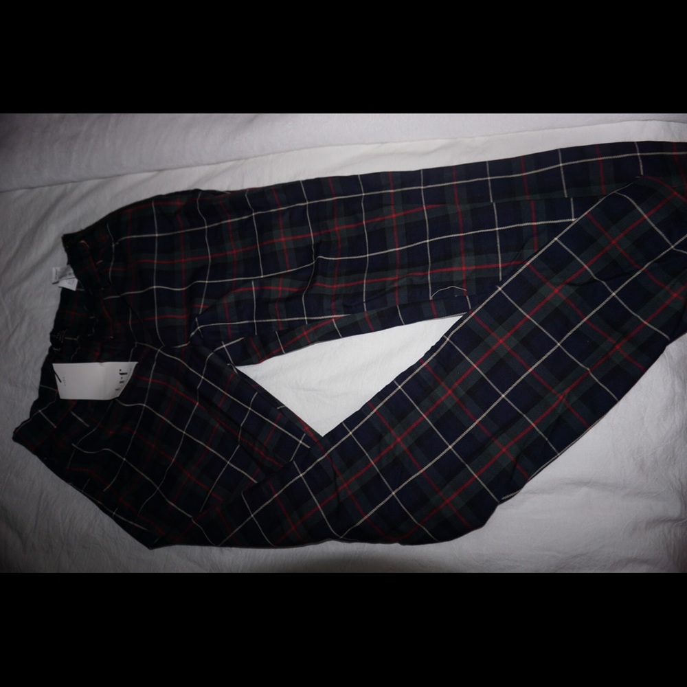 Plaid pants.